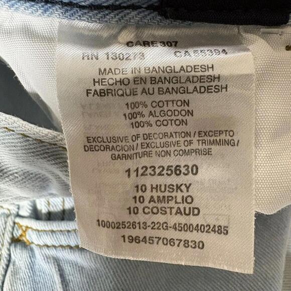 Wrangler Vintage Loose Fit Light Wash Jeans Youth 10 Husky 90s Denim Street Wear - Picture 5 of 9